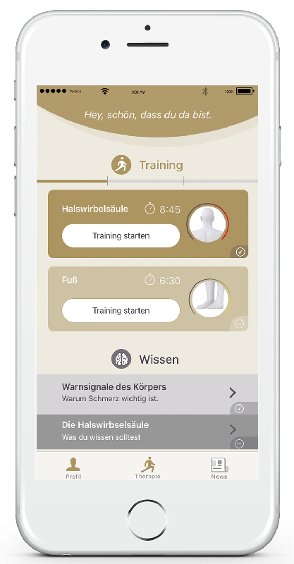 Bereich Soforthilfe in der App Nola – Your Health Coach